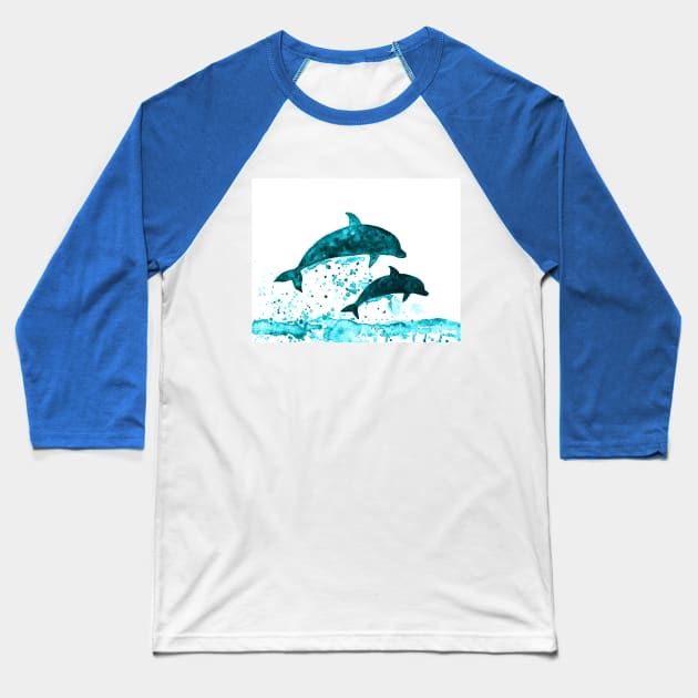 Dolphins Baseball T-Shirt by Luba_Ost